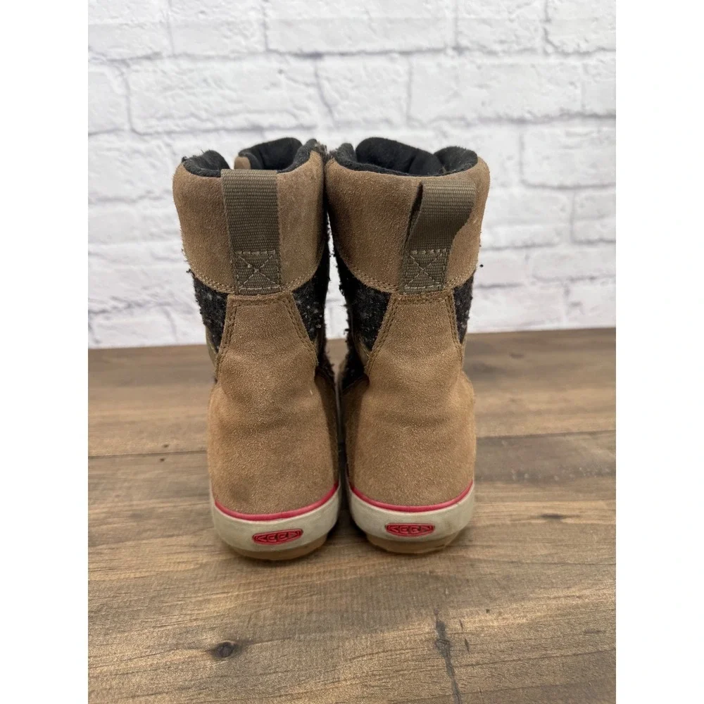 KEEN Elsa II Waterproof Duck Boots Women's 9 Brown Wool‎ Lace Up Winter HIking